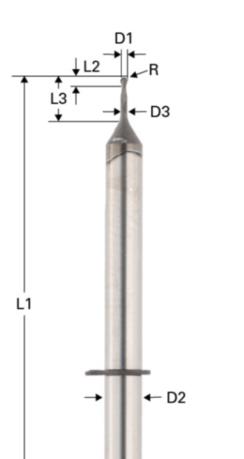 Ball Nose End MIll coated för Zirkonia - VHF modell R5 och S5